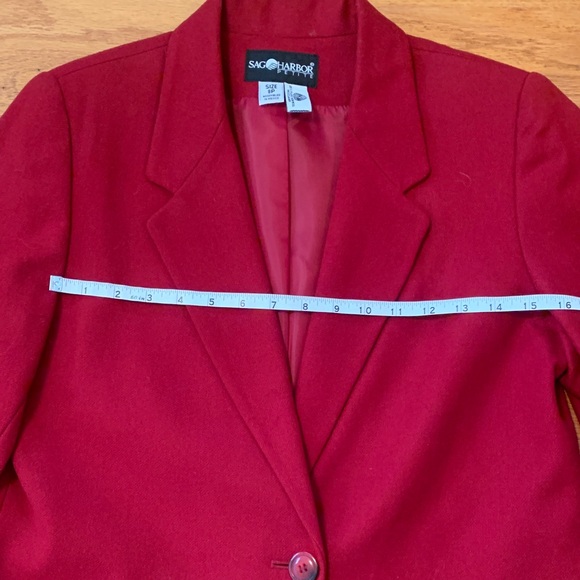 Sag Harbor Classic 100% Wool Red Blazer - Picture 7 of 10